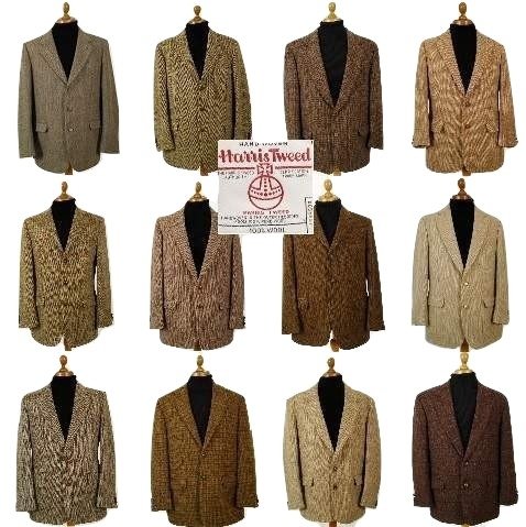 Brown Harris Tweed sport coat