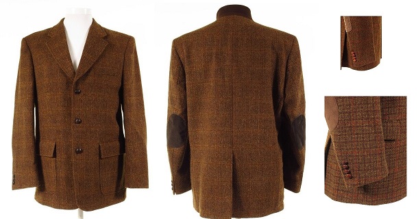 Harris Tweed Rust Check Jacket>>